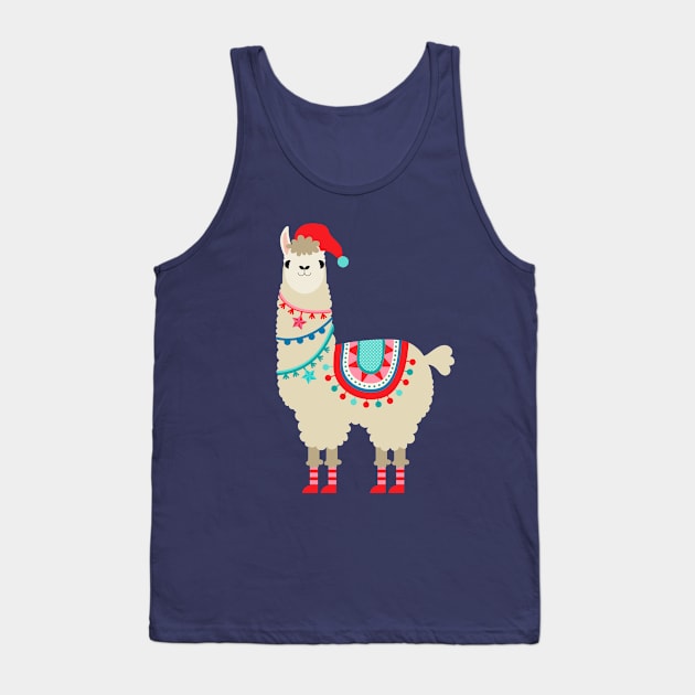 Christmas llama Tank Top by mil_papeles